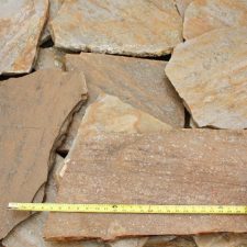 Yellow sandstone flagstone rocks