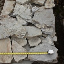 Stack of grey flagstone rocks